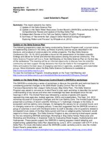 Agenda Item: 10 Meeting Date: September 27, 2012 Page[removed]Ninth Street, Suite 1500 Sacramento, CA 95814