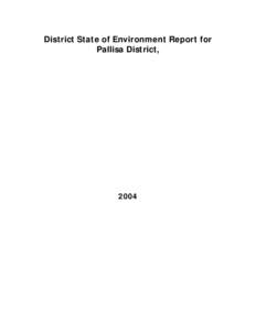 District State of Environment Report for Pallisa District, 2004  INTRODUCTION