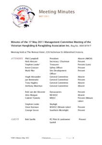 Microsoft WordVHPA Comittee Meeting 17 May 2011 Minutes approved.docx
