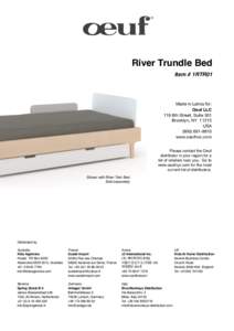 River Trundle Bed Item # 1RTR01 Made in Latvia for:  Oeuf LLC