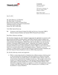 D. Keith Bell Senior Vice President Accounting Policy The Travelers Companies, Inc. One Tower Square, 6PB A Hartford, CT 06183