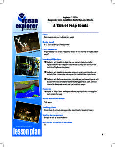ocean  Lophelia II 2009: Deepwater Coral Expedition: Reefs Rigs, and Wrecks  A Tale of Deep Corals