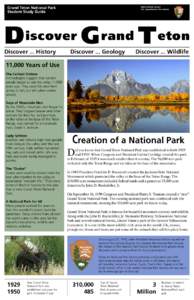 Grand Teton National Park Student Study Guide D  National Park Service