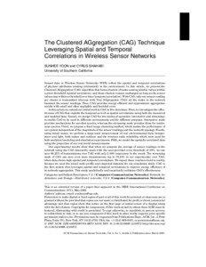 The Clustered AGgregation (CAG) Technique Leveraging Spatial and Temporal Correlations in Wireless Sensor Networks