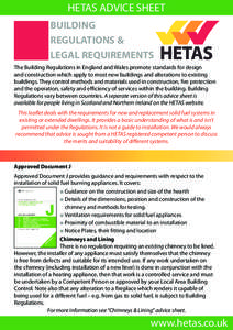 HETAS ADVICE SHEET BUILDING REGULATIONS &