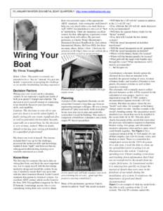 16 JANUARY/WINTER 2010 METAL BOAT QUARTERLY http://www.metalboatsociety.org/  Wiring Your Boat  their own personal copies of the appropriate