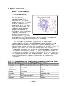US EPA - Preliminary OP Cumulative Risk Assessment - Regional  Assessments