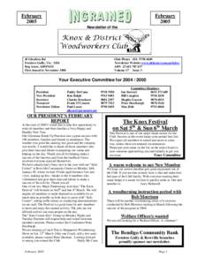 February 2005 February 2005 Newsletter of the