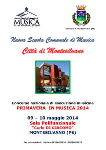 Comune di Montesilvano (PE)  Nuova Scuola Comunale di Musica Città di Montesilvano