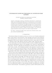 Markov processes / Digital signal processing / Fourier analysis / Markov chain / Continuous-time Markov process / Dirac delta function / Stochastic process / Kernel / Discrete Fourier transform / Mathematical analysis / Statistics / Mathematics