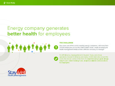 Case Study  Energy company generates