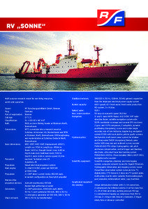 RV „Sonne“  Multi-purpose research vessel for non-living resources,