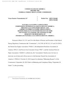 Panhandle Eastern / Northern Border Pipeline / Natural gas storage / Northwest Pipeline / Tennessee Gas Pipeline / Energy / Economy of North America / Federal Energy Regulatory Commission / Natural Gas Act / Florida Gas Transmission