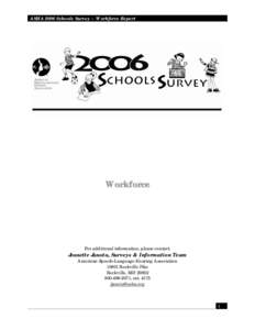 ASHA 2006 Schools Survey - Workforce Report