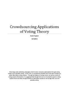    Crowdsourcing	
  Applications	
  