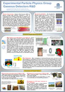 Experimental Particle Physics Group Gaseous Detectors R&D Contact: Michael Tytgat () Dept. of Physics and Astronomy, Ghent University, Belgium  Resistive Plate Chambers - Resistive Plate Chambers (