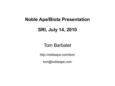 Noble Ape / Application software / Weather / Software / Tom Barbalet / Digital media