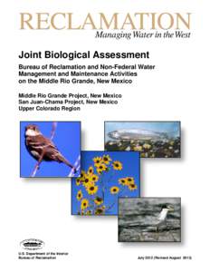 Rio Grande / Mexico–United States border / Mexican Plateau / United States Bureau of Reclamation / Rio Grande Silvery Minnow / El Vado Dam / San Juan-Chama Project / Rio Grande Project / Rio Grande Compact / Geography of the United States / New Mexico / Geography of Texas