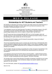 Academia / Scholarship / Student financial aid