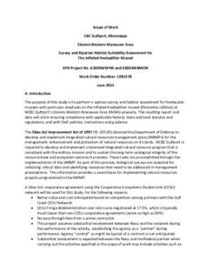 Scope of Work CBC Gulfport, Mississippi Stennis Western Maneuver Area Survey and Riparian Habitat Suitability Assessment for The Inflated Heelsplitter Mussel EPR Project No. 62604WSPHD and 62604WBMON