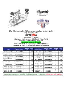 The Chesapeake Wheelmen and Aviation Velo In Partnership with