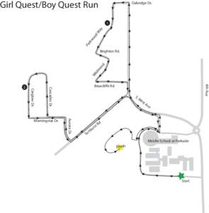 Girl Quest/Boy Quest Run  Oakridge Dr. Pa r