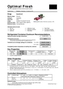 Optimal Fresh The fruit, vegetable and fresh produce expert system Detailed Report