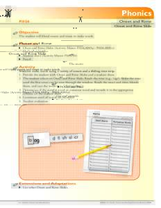 Phonics Onset and Rime P.026  Onset and Rime Slide