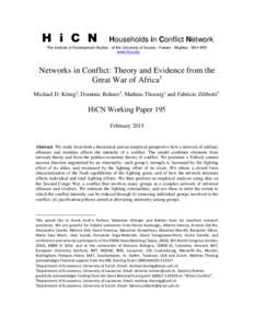 H i C N  Households in Conflict Network The Institute of Development Studies - at the University of Sussex - Falmer - Brighton - BN1 9RE www.hicn.org