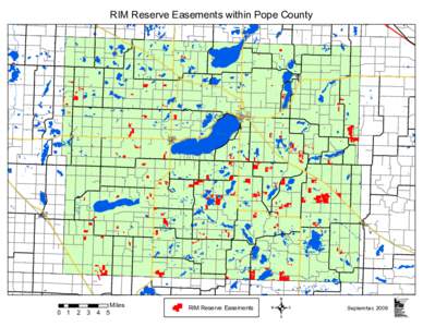 RIM Reserve Easements within Pope County  MilesRIM Reserve Easements