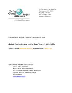 Microsoft Word - Pew Global Bush Years FINAL 18 Dec 2008.doc