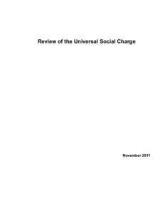 Review of the Universal Social Charge  November 2011 Review of the Universal Social Charge Contents