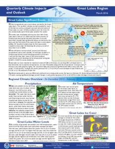 Great Lakes Region  Quarterly Climate Impacts and Outlook  March 2016