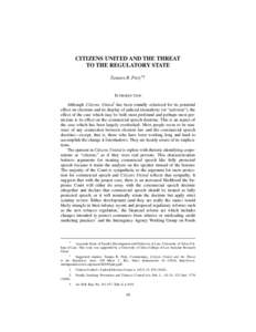 Politics / Advertising / Commercial speech / First National Bank of Boston v. Bellotti / Citizens United v. Federal Election Commission / Food and Drug Administration / United States free speech exceptions / Freedom of speech in the United States / Law / First Amendment to the United States Constitution / Case law