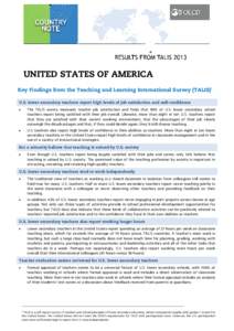 Teacher / Teaching And Learning International Survey / Talis Group / Knowledge / Library science / Education / Teaching / Educators