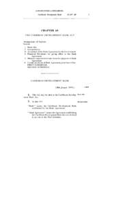 LAWS OF ANTIGUA AND BARBUDA  Caribbean Development Bank (CAP. 69