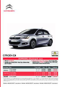 CITROËN C4 DOPRODEJ skladových vozů • Sleva až Kč • Speciální série COLLECTION - Paket City a hliníkové disky kol 16” zdarma