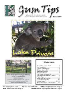 MarchWhat’s inside Cover Story—Lake Private ..................... 2 How Lucky Am I? ................................... 3 Children to the Rescue ........................... 4