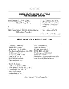 No[removed]__________________________________________________________________ UNITED STATES COURT OF APPEALS FOR THE SIXTH CIRCUIT __________________________________________________________________ LOCKHEED MARTIN CORP.