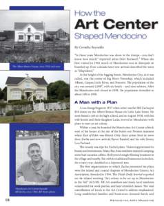 How the  Art Center Shaped Mendocino By Cornelia Reynolds