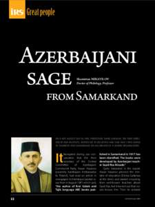 Great people  Azerbaijani sage Shamistan Mikayilov Doctor of Philology, Professor
