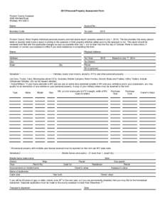 2015 Personal Property Assessment Form Putnam County Assessor 3389 Winfield Road Winfield, WVName: