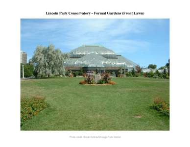 Lincoln Park Conservatory - Formal Gardens (Front Lawn)