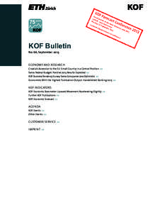 75 years  KOF Bulletin No. 66, September[removed]ECONOMY AND RESEARCH