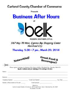 Carteret County Chamber of Commerce Presents Business After Hours at
