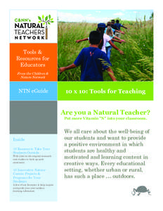 Tools & Resources for Educators From the Children & Nature Network