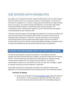 Disability / Educational psychology / Population / Americans with Disabilities Act / Accessibility / Developmental disability / Florida Division of Vocational Rehabilitation / Texas Department of Assistive and Rehabilitative Services / Medicine / Health / Education