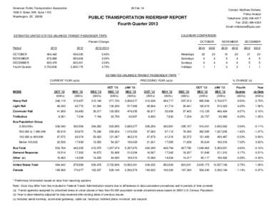 American Public Transportation Association 1666 K Street, NW, Suite 1100 Washington, DC 20006