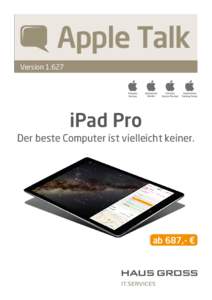 Apple Talk VersioniPad Pro Der beste Computer ist vielleicht keiner.