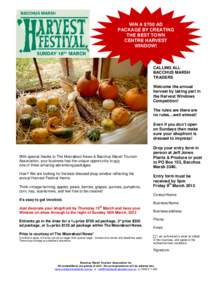 WIN A $700 AD PACKAGE BY CREATING THE BEST TOWN CENTRE HARVEST WINDOW!